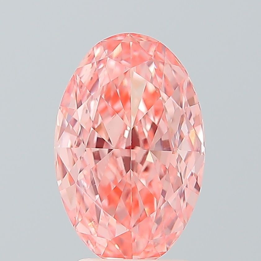 Loose Diamond - OVAL 3.01ct Fancy Vivid Pink VS1: Loose Diamond - OVAL 3.01ct Fancy Vivid Pink VS1 Source: This is a real non-mined Diamond that has been grown in a lab Shape: OVAL Carats: 3.01 Color: Fancy Vivid Pink Certification: IGI Video: