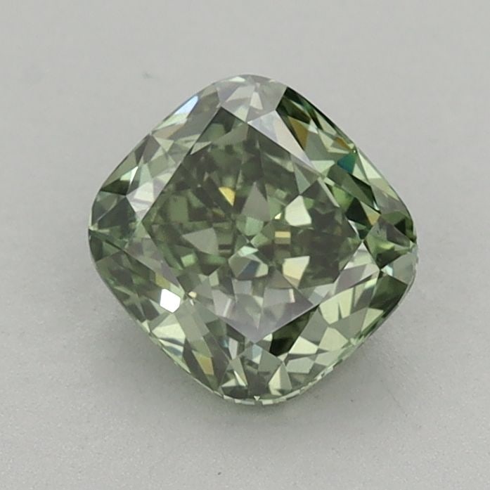 Loose Diamond - CUSHION BRILLIANT 0.97ct Fancy Vivid Green VS2: Loose Diamond - CUSHION BRILLIANT 0.97ct Fancy Vivid Green VS2 Source: This is a real non-mined Diamond that has been grown in a lab Shape: CUSHION BRILLIANT Carats: 0.97 Color: Fancy Vivid Green Cert