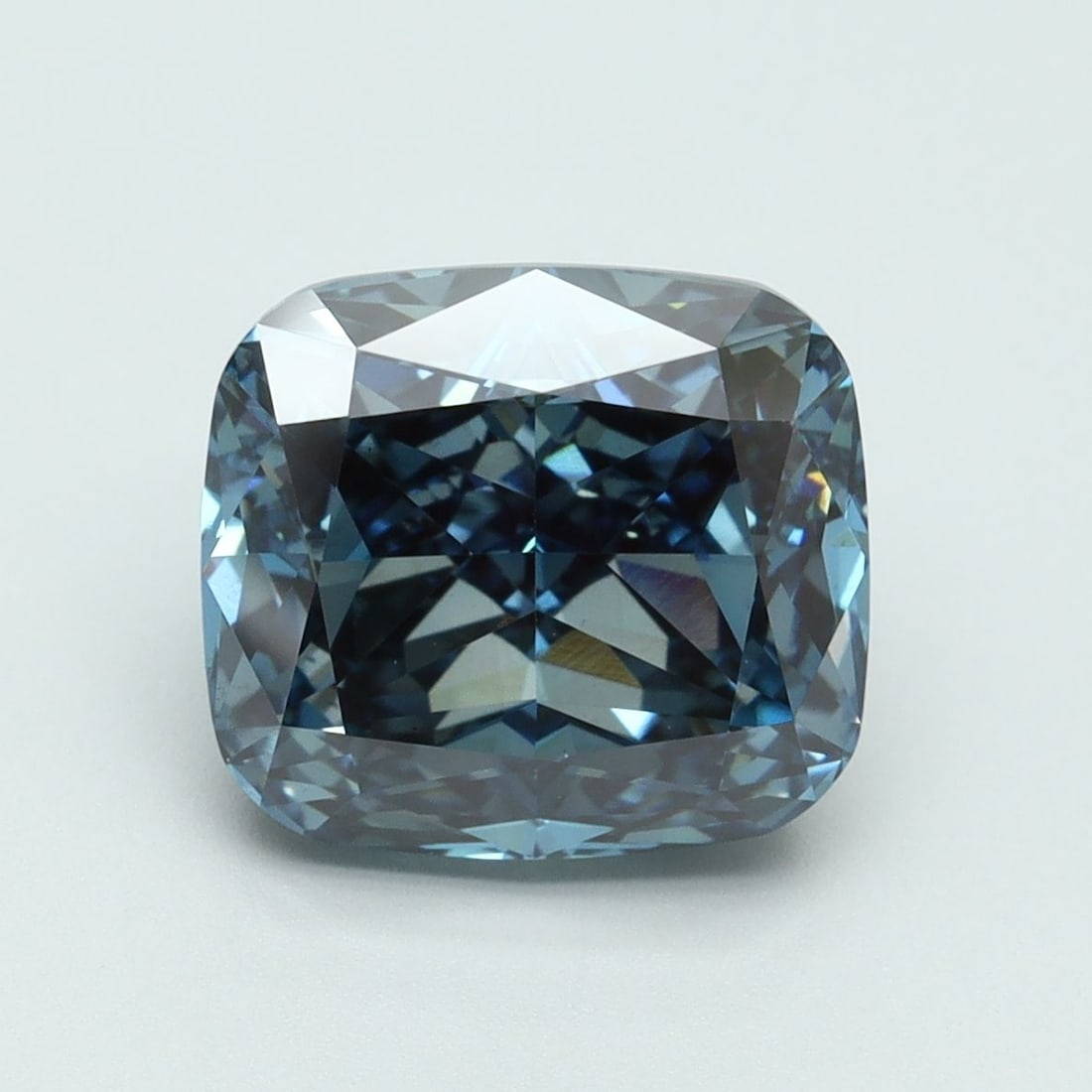 Loose Diamond - CUSHION MODIFIED 4.54ct Fancy Intense Blue VS2: Loose Diamond - CUSHION MODIFIED 4.54ct Fancy Intense Blue VS2 Source: This is a real non-mined Diamond that has been grown in a lab Shape: CUSHION MODIFIED Carats: 4.54 Color: Fancy Intense Blue Cert