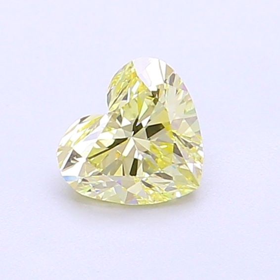 Loose Diamond - HEART 0.52ct Fancy Light Yellow VVS2: Loose Diamond - HEART 0.52ct Fancy Light Yellow VVS2 Source: This is a real non-mined Diamond that has been grown in a lab Shape: HEART Carats: 0.52 Color: Fancy Light Yellow Certification: IGI Video: