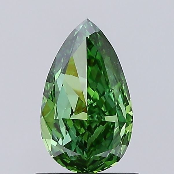 Loose Diamond - PEAR 0.71ct Fancy Vivid Green VS2: Loose Diamond - PEAR 0.71ct Fancy Vivid Green VS2 Source: This is a real non-mined Diamond that has been grown in a lab Shape: PEAR Carats: 0.71 Color: Fancy Vivid Green Certification: IGI Video: