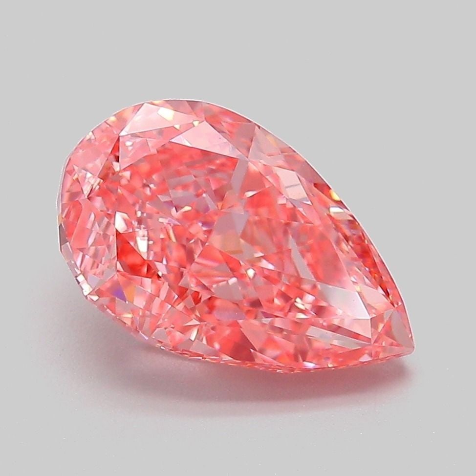 Loose Diamond - PEAR 3.11ct Fancy Vivid Pink VS1: Loose Diamond - PEAR 3.11ct Fancy Vivid Pink VS1 Source: This is a real non-mined Diamond that has been grown in a lab Shape: PEAR Carats: 3.11 Color: Fancy Vivid Pink Certification: IGI Video:
