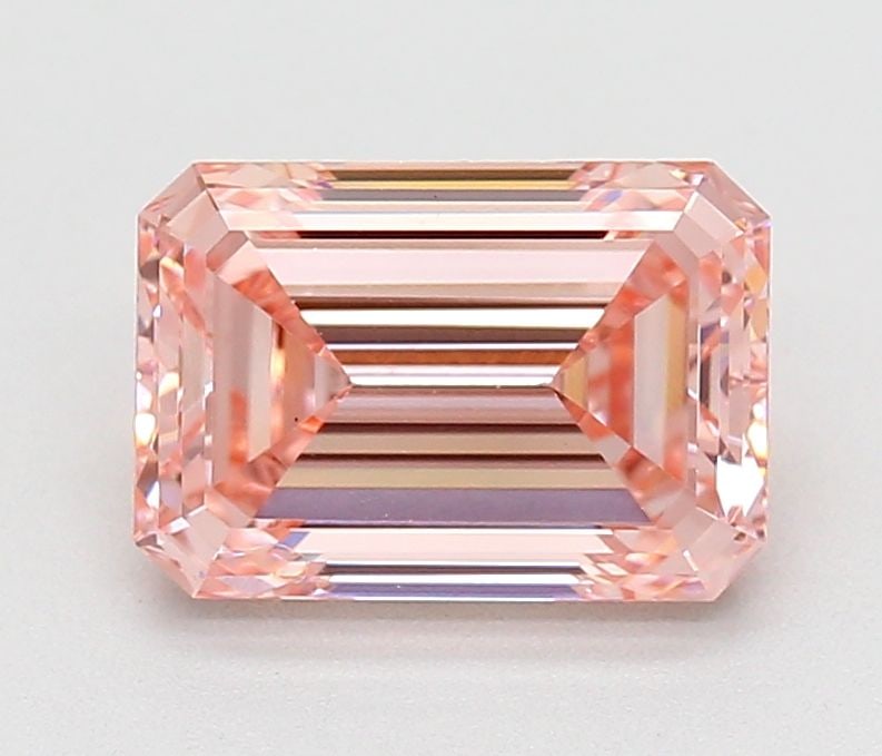 Loose Diamond - EMERALD 1.62ct Fancy Vivid Pink VVS2: Loose Diamond - EMERALD 1.62ct Fancy Vivid Pink VVS2 Source: This is a real non-mined Diamond that has been grown in a lab Shape: EMERALD Carats: 1.62 Color: Fancy Vivid Pink Certification: IGI Video: