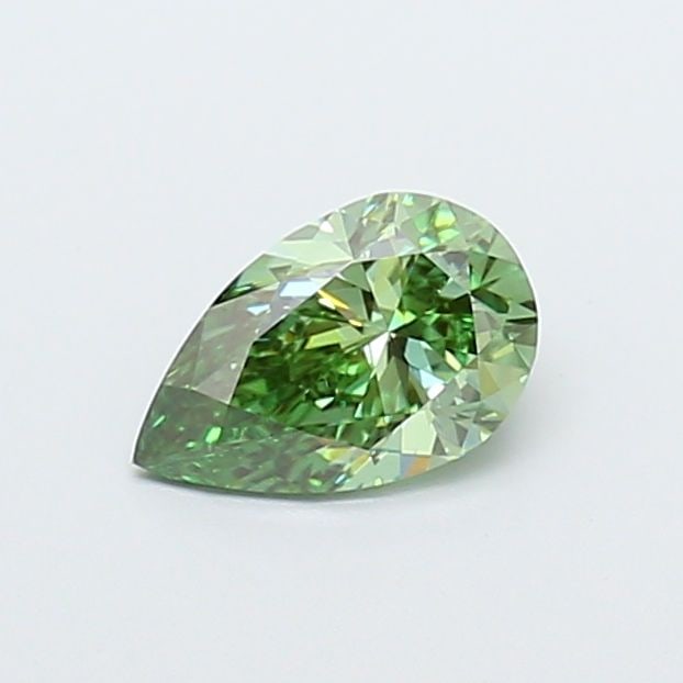 Loose Diamond - PEAR 0.91ct Fancy Vivid Green VS1: Loose Diamond - PEAR 0.91ct Fancy Vivid Green VS1 Source: This is a real non-mined Diamond that has been grown in a lab Shape: PEAR Carats: 0.91 Color: Fancy Vivid Green Certification: IGI Video: