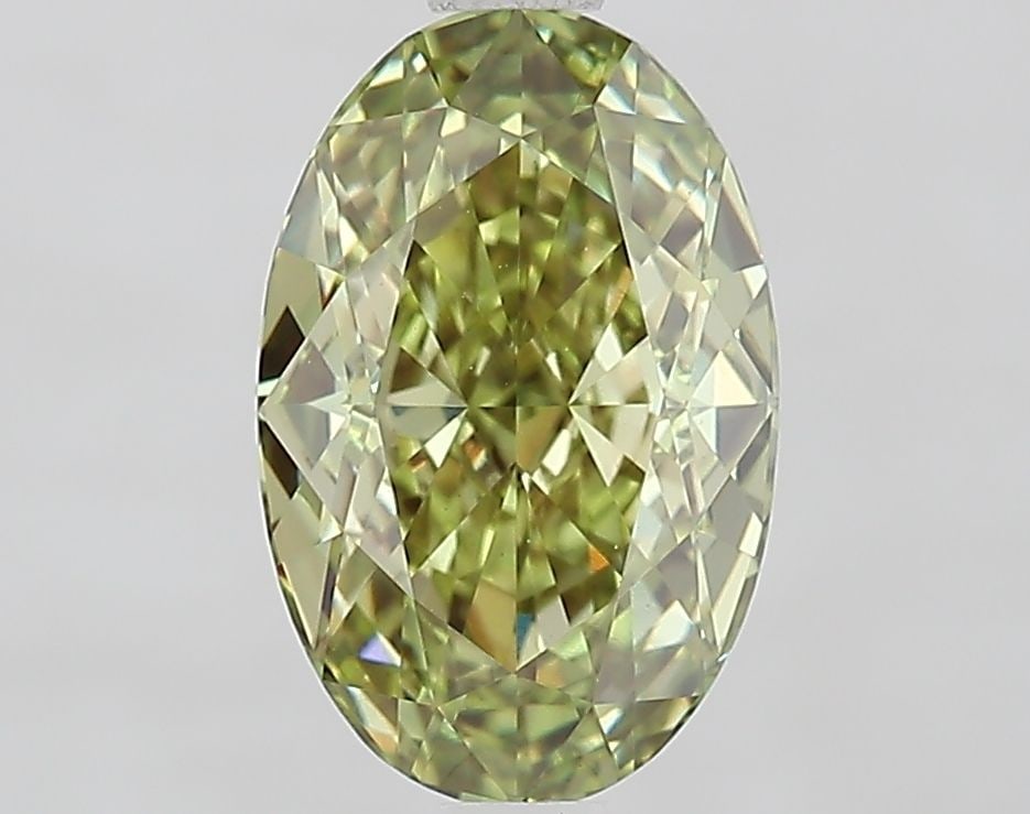 Loose Diamond - OVAL 2.1ct Fancy Vivid Green VS1: Loose Diamond - OVAL 2.1ct Fancy Vivid Green VS1 Source: This is a real non-mined Diamond that has been grown in a lab Shape: OVAL Carats: 2.1 Color: Fancy Vivid Green Certification: IGI Video: