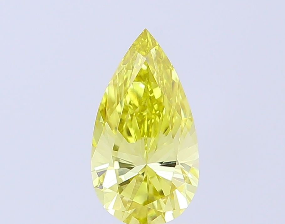 Loose Diamond - PEAR 0.87ct Fancy Vivid Yellow VVS2: Loose Diamond - PEAR 0.87ct Fancy Vivid Yellow VVS2 Source: This is a real non-mined Diamond that has been grown in a lab Shape: PEAR Carats: 0.87 Color: Fancy Vivid Yellow Certification: NONE Video: