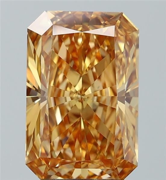 Loose Diamond - RADIANT 4.05ct Fancy Vivid Orange Yellow VS1: Loose Diamond - RADIANT 4.05ct Fancy Vivid Orange Yellow VS1 Source: This is a real non-mined Diamond that has been grown in a lab Shape: RADIANT Carats: 4.05 Color: Fancy Vivid Orange Yellow Certific