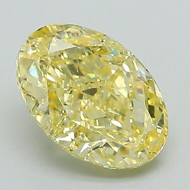 Loose Diamond - OVAL 1.4ct Fancy Intense Yellow VS1: Loose Diamond - OVAL 1.4ct Fancy Intense Yellow VS1 Source: This is a real non-mined Diamond that has been grown in a lab Shape: OVAL Carats: 1.4 Color: Fancy Intense Yellow Certification: IGI Video: