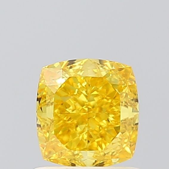 Loose Diamond - CUSHION MODIFIED 1.06ct Fancy Vivid Yellow VVS2: Loose Diamond - CUSHION MODIFIED 1.06ct Fancy Vivid Yellow VVS2 Source: This is a real non-mined Diamond that has been grown in a lab Shape: CUSHION MODIFIED Carats: 1.06 Color: Fancy Vivid Yellow Cer