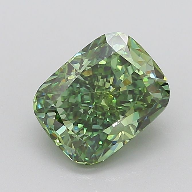 Loose Diamond - CUSHION MODIFIED 3.29ct Fancy Vivid Green VVS2: Loose Diamond - CUSHION MODIFIED 3.29ct Fancy Vivid Green VVS2 Source: This is a real non-mined Diamond that has been grown in a lab Shape: CUSHION MODIFIED Carats: 3.29 Color: Fancy Vivid Green Certi
