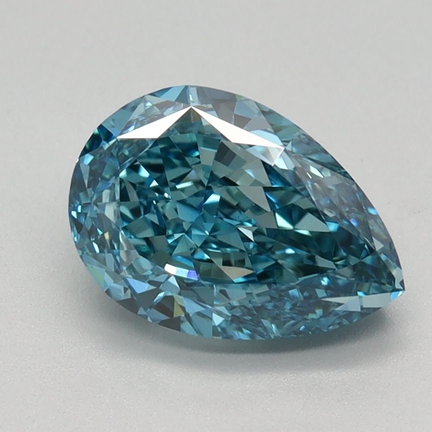 Loose Diamond - PEAR 1.42ct Fancy Vivid Blue VS1: Loose Diamond - PEAR 1.42ct Fancy Vivid Blue VS1 Source: This is a real non-mined Diamond that has been grown in a lab Shape: PEAR Carats: 1.42 Color: Fancy Vivid Blue Certification: IGI Video: