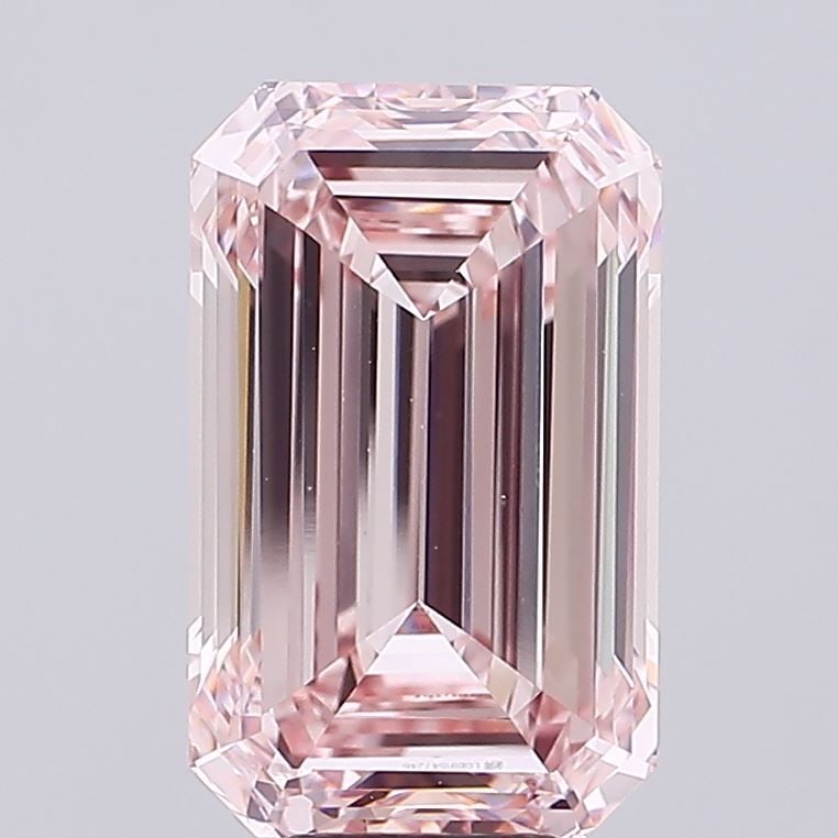 Loose Diamond - EMERALD 10.04ct Fancy Pink VVS2: Loose Diamond - EMERALD 10.04ct Fancy Pink VVS2 Source: This is a real non-mined Diamond that has been grown in a lab Shape: EMERALD Carats: 10.04 Color: Fancy Pink Certification: IGI Video: