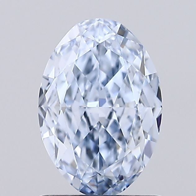 Loose Diamond - OVAL 1.26ct Fancy Blue VVS1: Loose Diamond - OVAL 1.26ct Fancy Blue VVS1 Source: This is a real non-mined Diamond that has been grown in a lab Shape: OVAL Carats: 1.26 Color: Fancy Blue Certification: IGI Video: