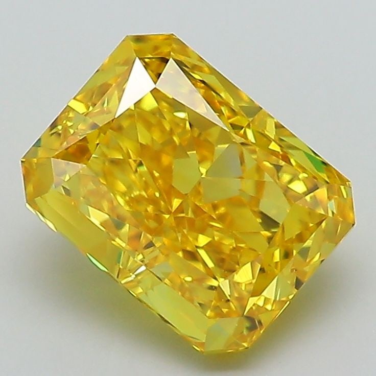 Loose Diamond - RADIANT 2.35ct Fancy Vivid Yellow VS1: Loose Diamond - RADIANT 2.35ct Fancy Vivid Yellow VS1 Source: This is a real non-mined Diamond that has been grown in a lab Shape: RADIANT Carats: 2.35 Color: Fancy Vivid Yellow Certification: IGI Vid