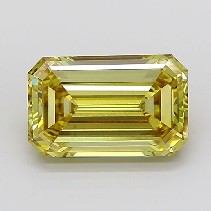 Loose Diamond - EMERALD 5.04ct Fancy Yellow VS1: Loose Diamond - EMERALD 5.04ct Fancy Yellow VS1 Source: This is a real non-mined Diamond that has been grown in a lab Shape: EMERALD Carats: 5.04 Color: Fancy Yellow Certification: IGI Video: