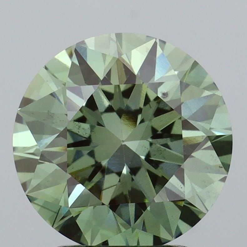 Loose Diamond - ROUND 2.57ct Fancy Intense Green VS2: Loose Diamond - ROUND 2.57ct Fancy Intense Green VS2 Source: This is a real non-mined Diamond that has been grown in a lab Shape: ROUND Carats: 2.57 Color: Fancy Intense Green Certification: IGI Video
