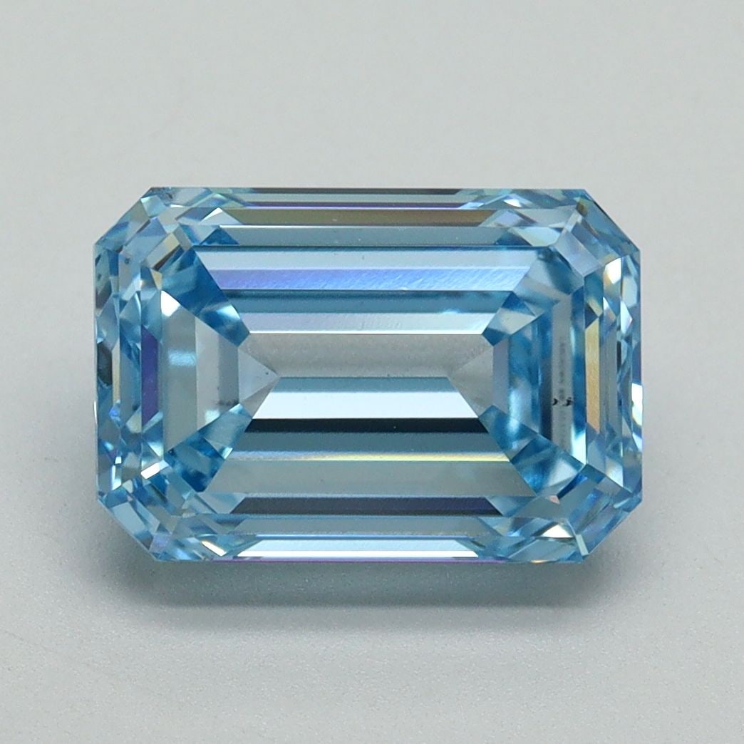 Loose Diamond - EMERALD 3.54ct Fancy Intense Blue VS2: Loose Diamond - EMERALD 3.54ct Fancy Intense Blue VS2 Source: This is a real non-mined Diamond that has been grown in a lab Shape: EMERALD Carats: 3.54 Color: Fancy Intense Blue Certification: IGI Vid