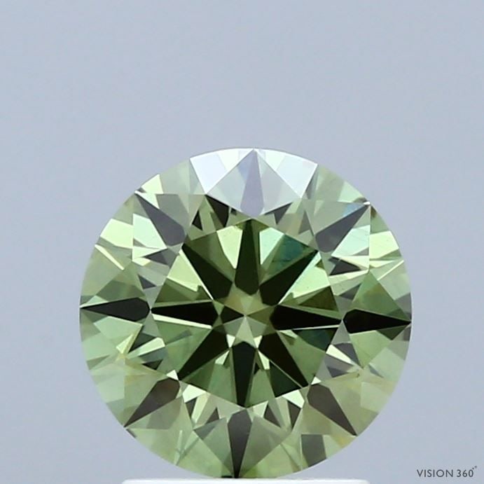 Ideal Loose Diamond - ROUND 1.51ct Fancy Vivid Green VS2: Ideal Loose Diamond - ROUND 1.51ct Fancy Vivid Green VS2 Source: This is a real non-mined Diamond that has been grown in a lab Shape: ROUND Carats: 1.51 Color: Fancy Vivid Green Certification: IGI Vid