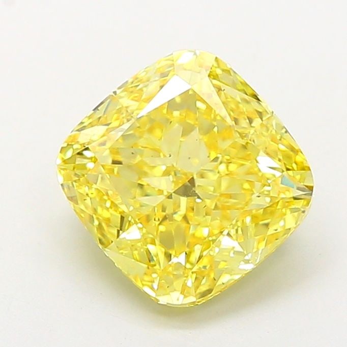 Loose Diamond - CUSHION MODIFIED 4.11ct Fancy Vivid Yellow VS2: Loose Diamond - CUSHION MODIFIED 4.11ct Fancy Vivid Yellow VS2 Source: This is a real non-mined Diamond that has been grown in a lab Shape: CUSHION MODIFIED Carats: 4.11 Color: Fancy Vivid Yellow Cert