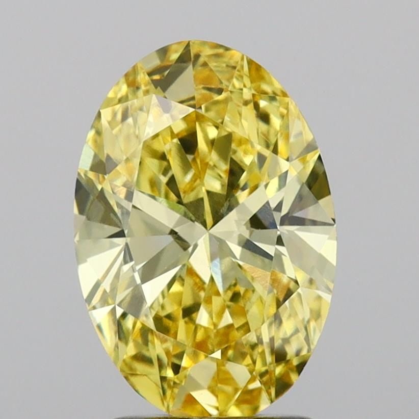 Loose Diamond - OVAL 1.82ct Fancy Intense Yellow VS1: Loose Diamond - OVAL 1.82ct Fancy Intense Yellow VS1 Source: This is a real non-mined Diamond that has been grown in a lab Shape: OVAL Carats: 1.82 Color: Fancy Intense Yellow Certification: IGI Video