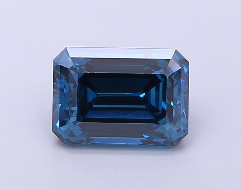 Loose Diamond - EMERALD 2.16ct Fancy Blue VS2: Loose Diamond - EMERALD 2.16ct Fancy Blue VS2 Source: This is a real non-mined Diamond that has been grown in a lab Shape: EMERALD Carats: 2.16 Color: Fancy Blue Certification: NONE Video: