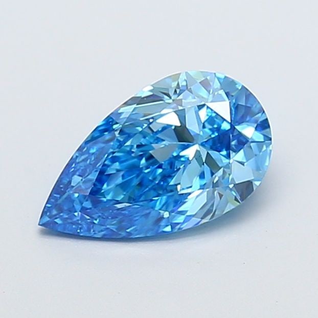 Loose Diamond - PEAR 1.51ct Fancy Vivid Blue VS2: Loose Diamond - PEAR 1.51ct Fancy Vivid Blue VS2 Source: This is a real non-mined Diamond that has been grown in a lab Shape: PEAR Carats: 1.51 Color: Fancy Vivid Blue Certification: IGI Video: