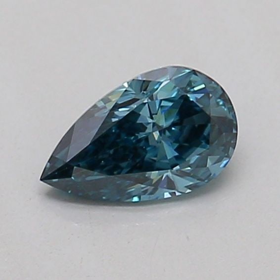 Loose Diamond - PEAR 0.28ct Fancy Vivid Green Blue VVS2: Loose Diamond - PEAR 0.28ct Fancy Vivid Green Blue VVS2 Source: This is a real non-mined Diamond that has been grown in a lab Shape: PEAR Carats: 0.28 Color: Fancy Vivid Green Blue Certification: IGI 