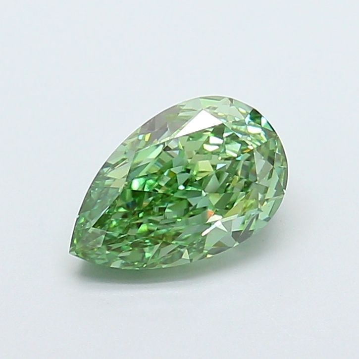 Loose Diamond - PEAR 1.53ct Fancy Vivid Green VS1: Loose Diamond - PEAR 1.53ct Fancy Vivid Green VS1 Source: This is a real non-mined Diamond that has been grown in a lab Shape: PEAR Carats: 1.53 Color: Fancy Vivid Green Certification: IGI Video: