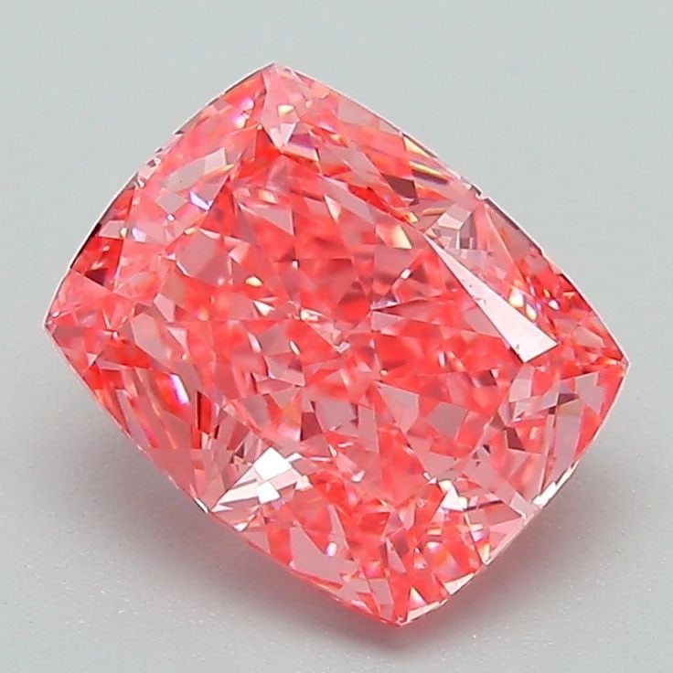 Loose Diamond - CUSHION MODIFIED 2.1ct Fancy Vivid Pink VS1: Loose Diamond - CUSHION MODIFIED 2.1ct Fancy Vivid Pink VS1 Source: This is a real non-mined Diamond that has been grown in a lab Shape: CUSHION MODIFIED Carats: 2.1 Color: Fancy Vivid Pink Certificat