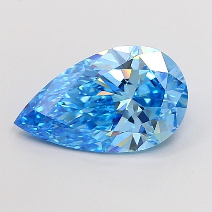 Loose Diamond - PEAR 2.02ct Fancy Vivid Blue VS2: Loose Diamond - PEAR 2.02ct Fancy Vivid Blue VS2 Source: This is a real non-mined Diamond that has been grown in a lab Shape: PEAR Carats: 2.02 Color: Fancy Vivid Blue Certification: IGI Video: