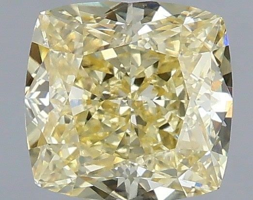 Loose Diamond - CUSHION MODIFIED 1.47ct Fancy Yellow VS1: Loose Diamond - CUSHION MODIFIED 1.47ct Fancy Yellow VS1 Source: This is a real non-mined Diamond that has been grown in a lab Shape: CUSHION MODIFIED Carats: 1.47 Color: Fancy Yellow Certification: I