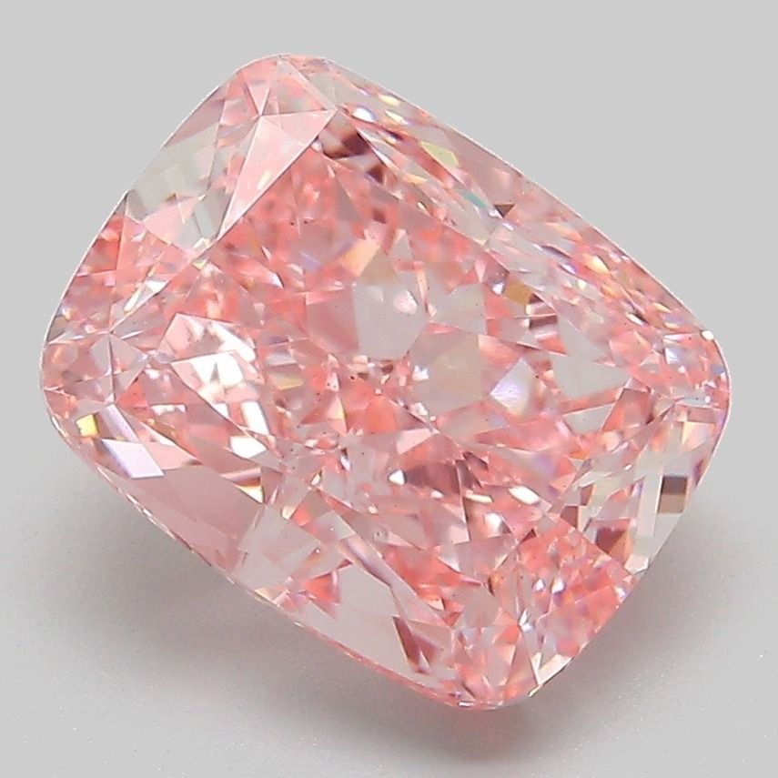 Loose Diamond - CUSHION MODIFIED 4.13ct Fancy Vivid Pink VS2: Loose Diamond - CUSHION MODIFIED 4.13ct Fancy Vivid Pink VS2 Source: This is a real non-mined Diamond that has been grown in a lab Shape: CUSHION MODIFIED Carats: 4.13 Color: Fancy Vivid Pink Certific