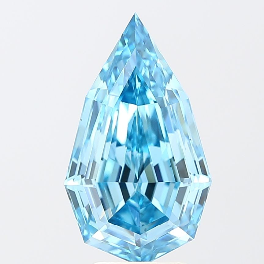 Loose Diamond - PEAR 4.02ct Fancy Vivid Blue VS1: Loose Diamond - PEAR 4.02ct Fancy Vivid Blue VS1 Source: This is a real non-mined Diamond that has been grown in a lab Shape: PEAR Carats: 4.02 Color: Fancy Vivid Blue Certification: IGI The Diamond D