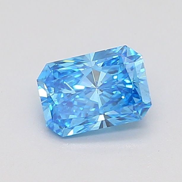 Loose Diamond - RADIANT 0.73ct Fancy Vivid Blue VS2: Loose Diamond - RADIANT 0.73ct Fancy Vivid Blue VS2 Source: This is a real non-mined Diamond that has been grown in a lab Shape: RADIANT Carats: 0.73 Color: Fancy Vivid Blue Certification: IGI Video: