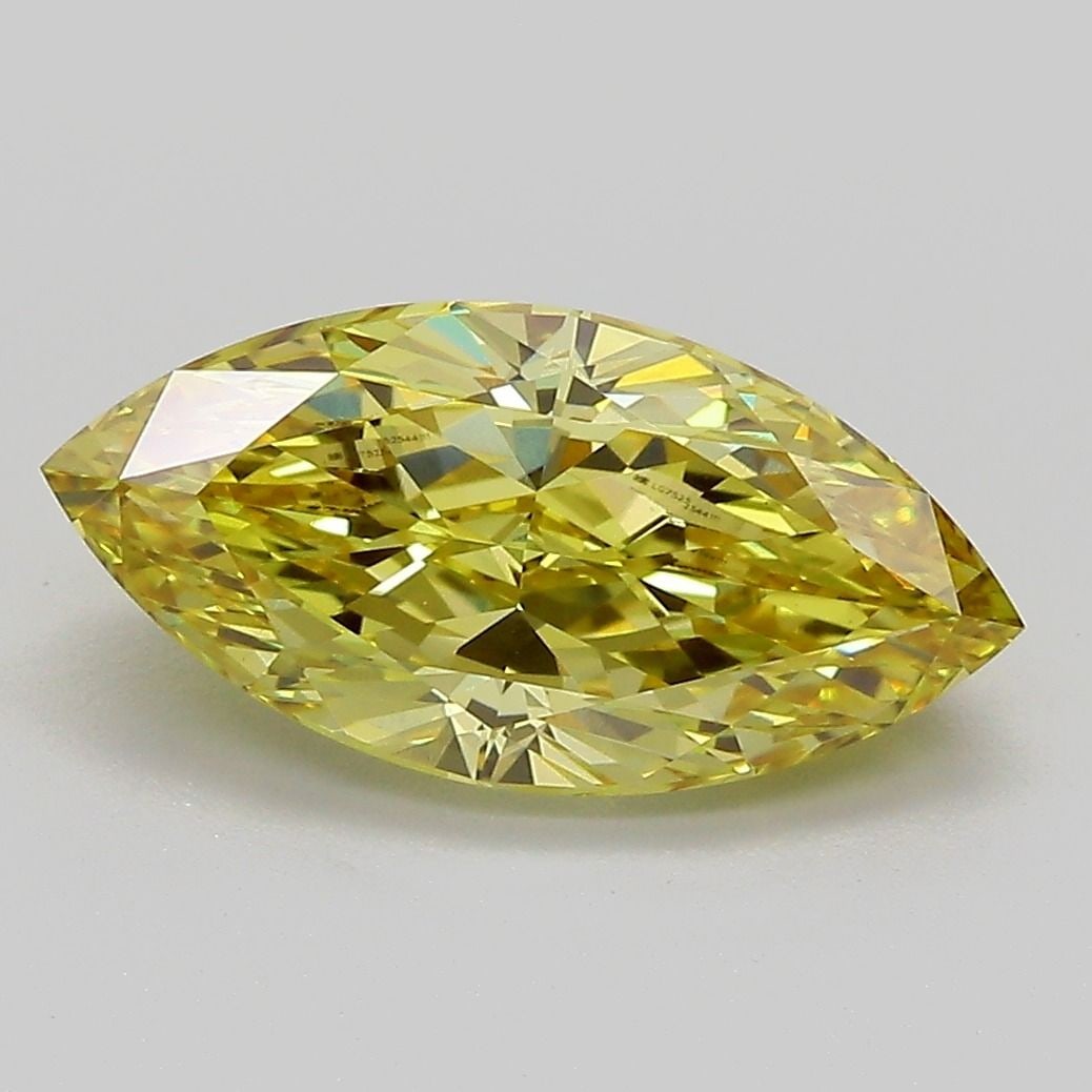Loose Diamond - MARQUISE 2.51ct Fancy Intense Yellow VS1: Loose Diamond - MARQUISE 2.51ct Fancy Intense Yellow VS1 Source: This is a real non-mined Diamond that has been grown in a lab Shape: MARQUISE Carats: 2.51 Color: Fancy Intense Yellow Certification: I
