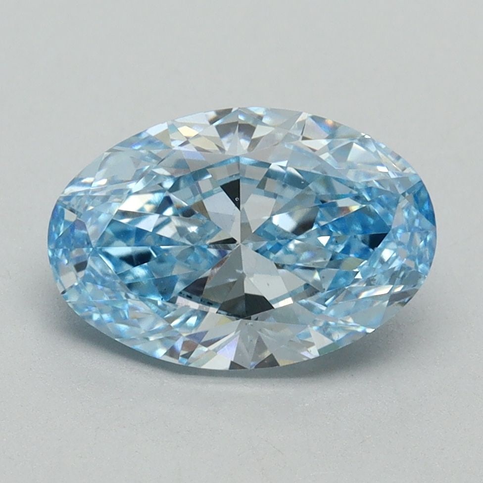 Loose Diamond - OVAL 2.0ct Fancy Vivid Blue VS1: Loose Diamond - OVAL 2.0ct Fancy Vivid Blue VS1 Source: This is a real non-mined Diamond that has been grown in a lab Shape: OVAL Carats: 2.0 Color: Fancy Vivid Blue Certification: IGI Video: