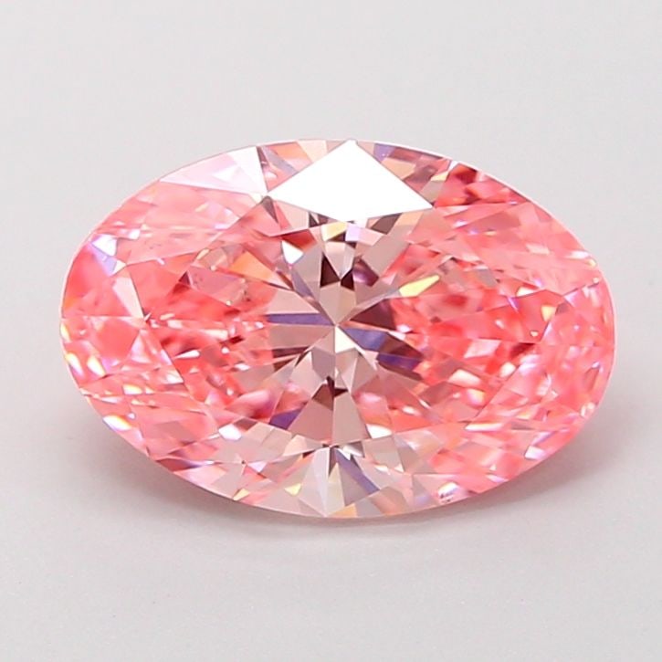 Loose Diamond - OVAL 2.0ct Fancy Vivid Pink VS2: Loose Diamond - OVAL 2.0ct Fancy Vivid Pink VS2 Source: This is a real non-mined Diamond that has been grown in a lab Shape: OVAL Carats: 2.0 Color: Fancy Vivid Pink Certification: IGI Video: