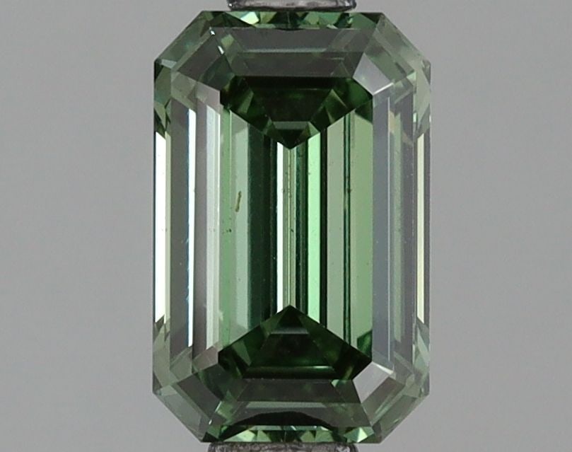 Loose Diamond - EMERALD 1.01ct Fancy Green VS1: Loose Diamond - EMERALD 1.01ct Fancy Green VS1 Source: This is a real non-mined Diamond that has been grown in a lab Shape: EMERALD Carats: 1.01 Color: Fancy Green Certification: NONE The Diamond Depo