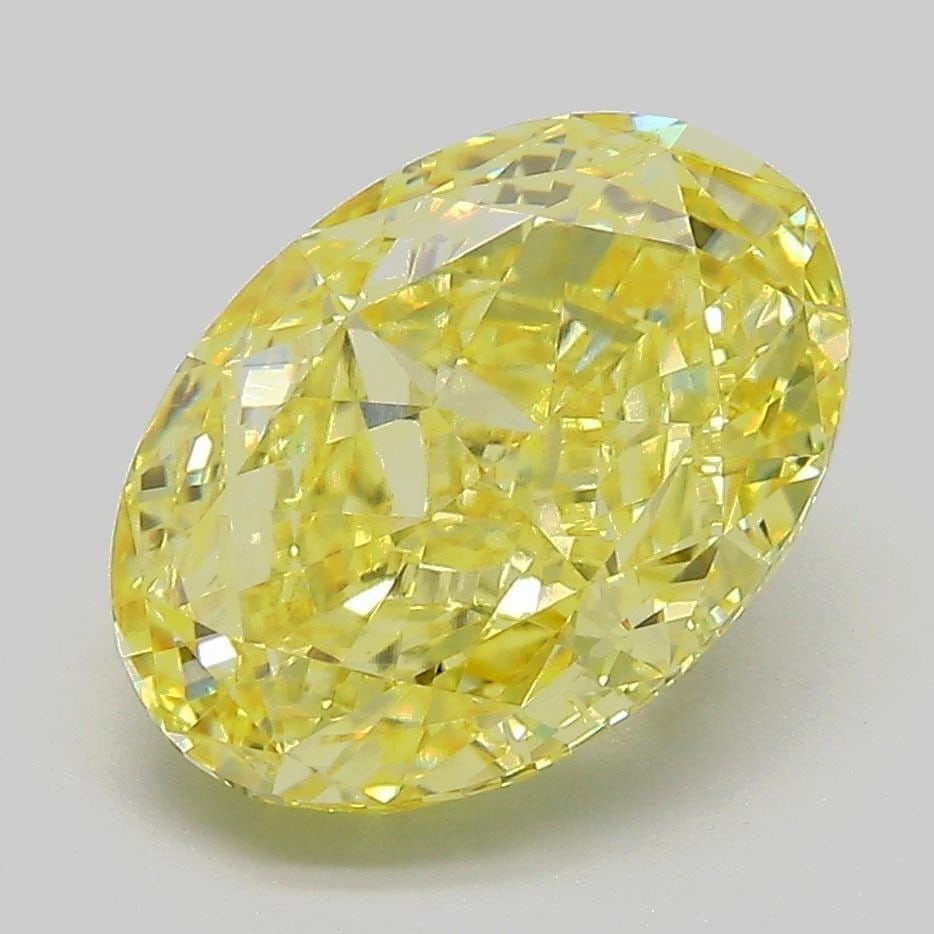 Loose Diamond - OVAL 4.29ct Fancy Vivid Yellow VVS2: Loose Diamond - OVAL 4.29ct Fancy Vivid Yellow VVS2 Source: This is a real non-mined Diamond that has been grown in a lab Shape: OVAL Carats: 4.29 Color: Fancy Vivid Yellow Certification: IGI Video: