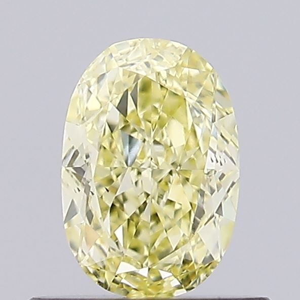 Loose Diamond - OVAL 0.53ct Fancy Yellow VS2: Loose Diamond - OVAL 0.53ct Fancy Yellow VS2 Source: This is a real non-mined Diamond that has been grown in a lab Shape: OVAL Carats: 0.53 Color: Fancy Yellow Certification: IGI Video: