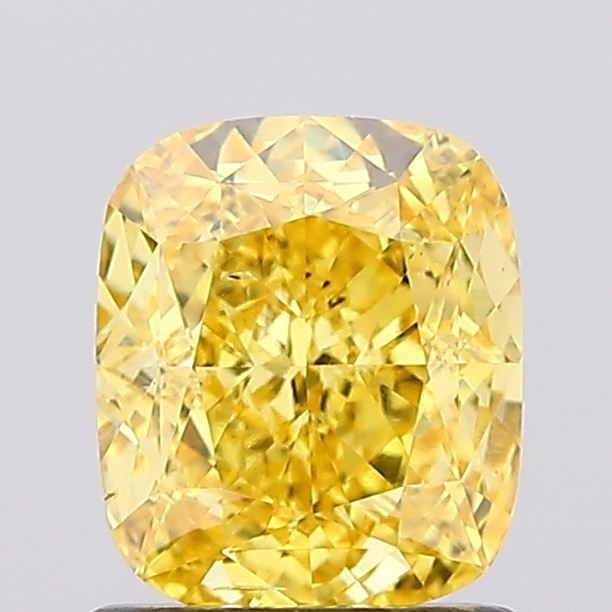 Loose Diamond - CUSHION MODIFIED 1.19ct Fancy Vivid Yellow SI1: Loose Diamond - CUSHION MODIFIED 1.19ct Fancy Vivid Yellow SI1 Source: This is a real non-mined Diamond that has been grown in a lab Shape: CUSHION MODIFIED Carats: 1.19 Color: Fancy Vivid Yellow Cert