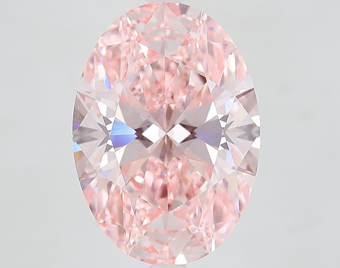 Loose Diamond - OVAL 6.51ct Fancy Vivid Pink VS1: Loose Diamond - OVAL 6.51ct Fancy Vivid Pink VS1 Source: This is a real non-mined Diamond that has been grown in a lab Shape: OVAL Carats: 6.51 Color: Fancy Vivid Pink Certification: IGI Video: