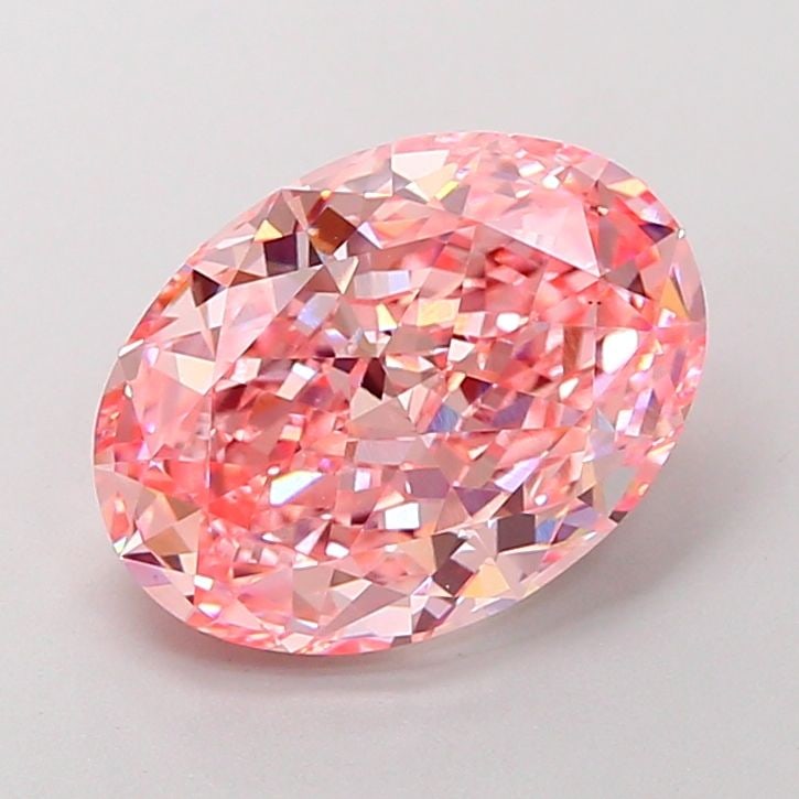 Loose Diamond - OVAL 3.8ct Fancy Vivid Pink VS1: Loose Diamond - OVAL 3.8ct Fancy Vivid Pink VS1 Source: This is a real non-mined Diamond that has been grown in a lab Shape: OVAL Carats: 3.8 Color: Fancy Vivid Pink Certification: IGI Video: