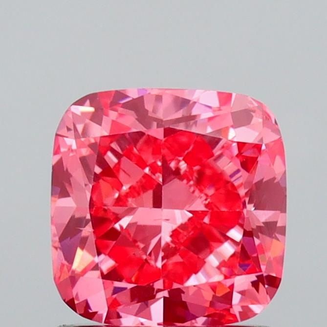 Loose Diamond - CUSHION BRILLIANT 1.32ct Fancy Vivid Pink VS2: Loose Diamond - CUSHION BRILLIANT 1.32ct Fancy Vivid Pink VS2 Source: This is a real non-mined Diamond that has been grown in a lab Shape: CUSHION BRILLIANT Carats: 1.32 Color: Fancy Vivid Pink Certif