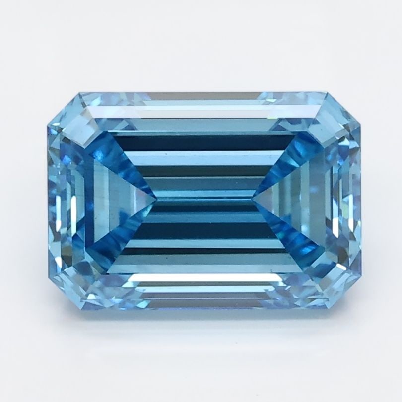 Loose Diamond - EMERALD 2.16ct Blue VS2: Loose Diamond - EMERALD 2.16ct Blue VS2 Source: This is a real non-mined Diamond that has been grown in a lab Shape: EMERALD Carats: 2.16 Color: Blue Certification: NONE Video: