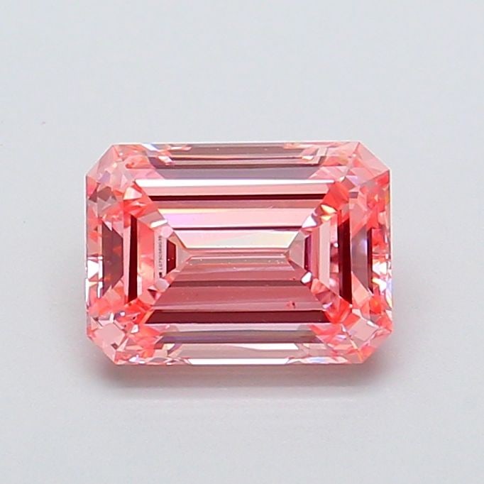 Loose Diamond - EMERALD 2.02ct Fancy Vivid Pink VS2: Loose Diamond - EMERALD 2.02ct Fancy Vivid Pink VS2 Source: This is a real non-mined Diamond that has been grown in a lab Shape: EMERALD Carats: 2.02 Color: Fancy Vivid Pink Certification: IGI Video: