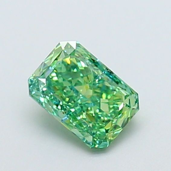 Loose Diamond - RADIANT 1.0ct Fancy Vivid Green VVS1: Loose Diamond - RADIANT 1.0ct Fancy Vivid Green VVS1 Source: This is a real non-mined Diamond that has been grown in a lab Shape: RADIANT Carats: 1.0 Color: Fancy Vivid Green Certification: IGI Video: