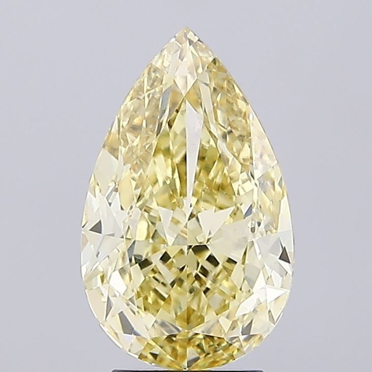 Loose Diamond - PEAR 4.15ct Fancy Intense Yellow VVS2: Loose Diamond - PEAR 4.15ct Fancy Intense Yellow VVS2 Source: This is a real non-mined Diamond that has been grown in a lab Shape: PEAR Carats: 4.15 Color: Fancy Intense Yellow Certification: IGI Vide