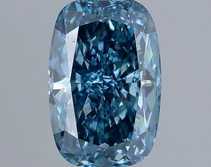 Loose Diamond - CUSHION MODIFIED 1.1ct Fancy Vivid Blue SI2: Loose Diamond - CUSHION MODIFIED 1.1ct Fancy Vivid Blue SI2 Source: This is a real non-mined Diamond that has been grown in a lab Shape: CUSHION MODIFIED Carats: 1.1 Color: Fancy Vivid Blue Certificat