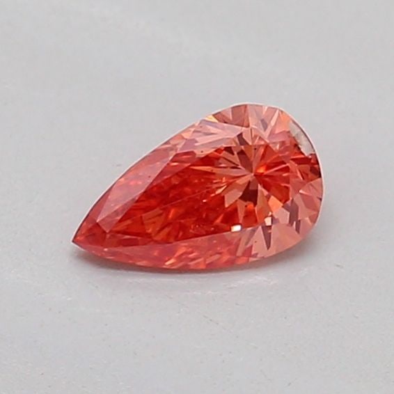 Loose Diamond - PEAR 0.17ct Fancy Vivid Orangey Pink SI2: Loose Diamond - PEAR 0.17ct Fancy Vivid Orangey Pink SI2 Source: This is a real non-mined Diamond that has been grown in a lab Shape: PEAR Carats: 0.17 Color: Fancy Vivid Orangey Pink Certification: I